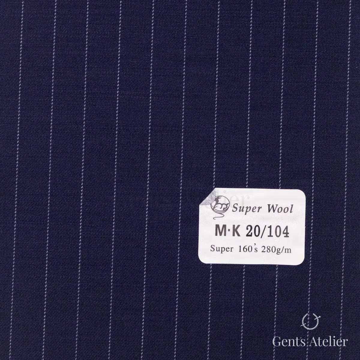 Образец ткани Gent's Colors M·K20/104 с этикеткой, синий