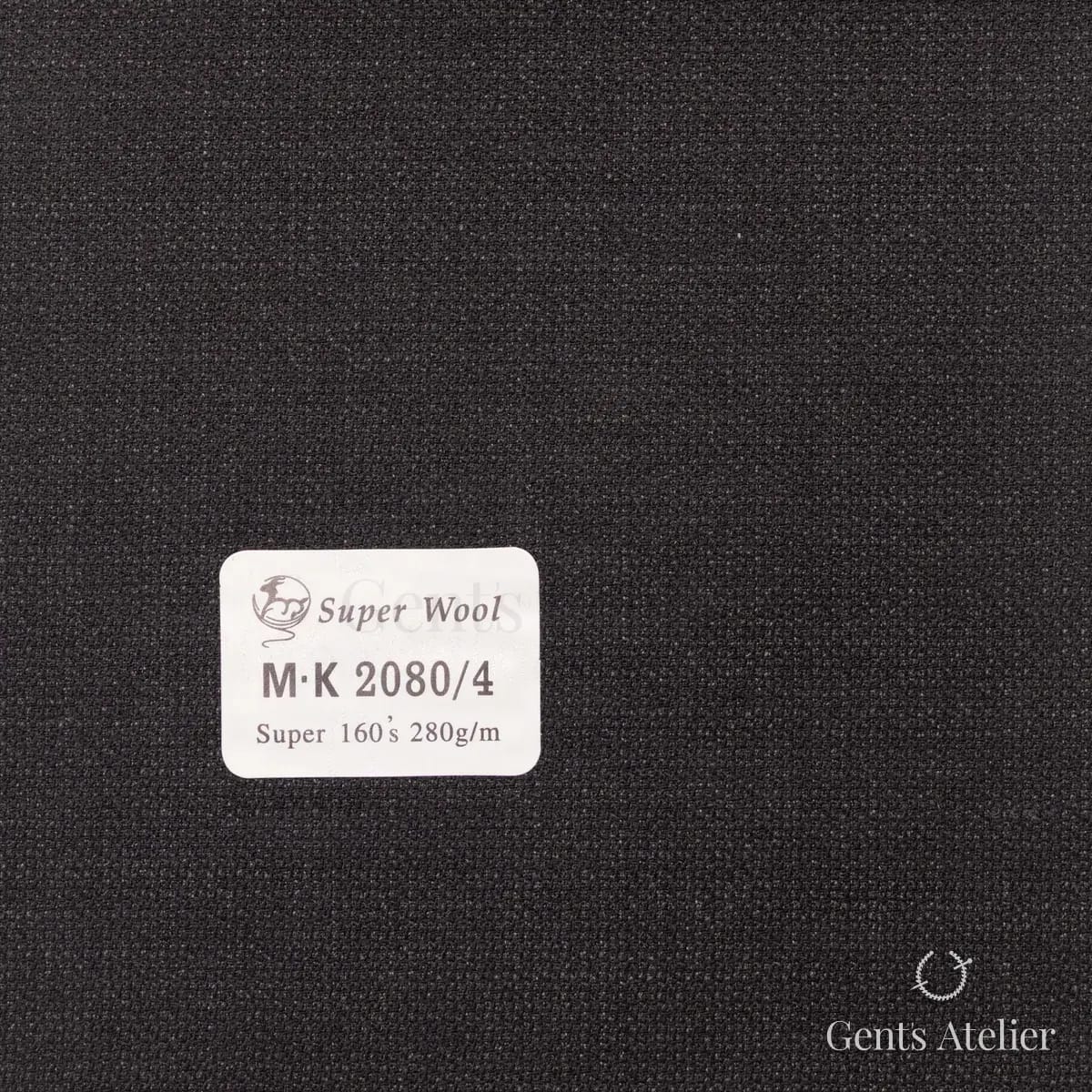 Образец ткани Gent's Colors M·K2080/4 с этикеткой, чёрный