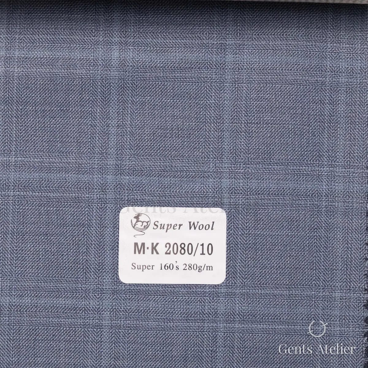 Образец ткани Gent's Colors M·K2080/10 с этикеткой, синий