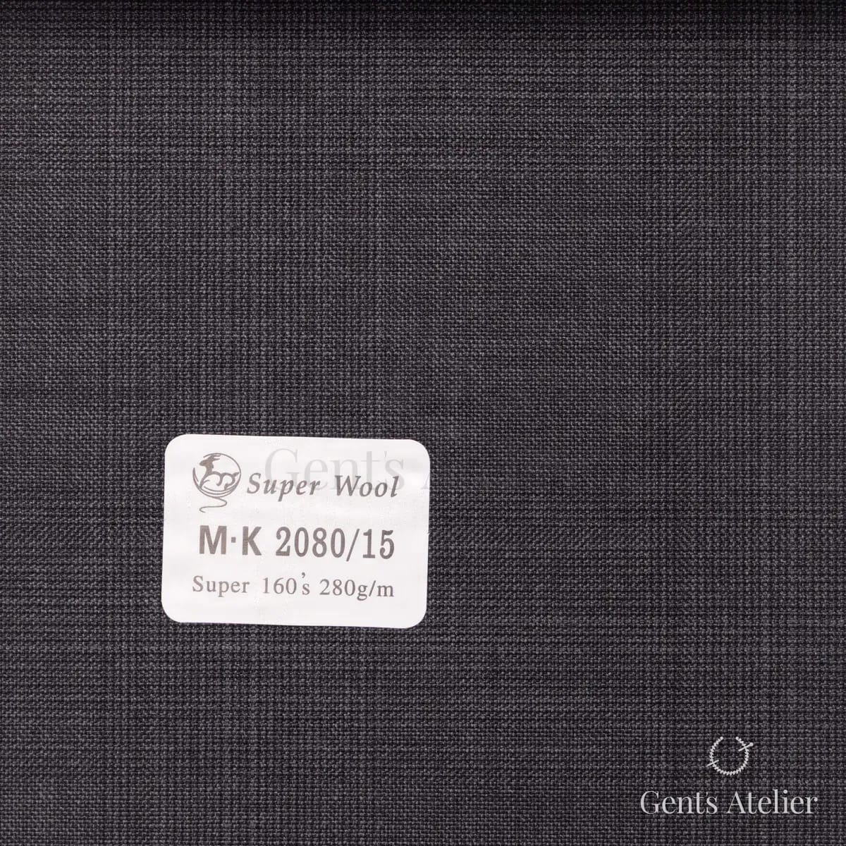 Образец ткани Gent's Colors M·K2080/15 с этикеткой, тёмно-серый