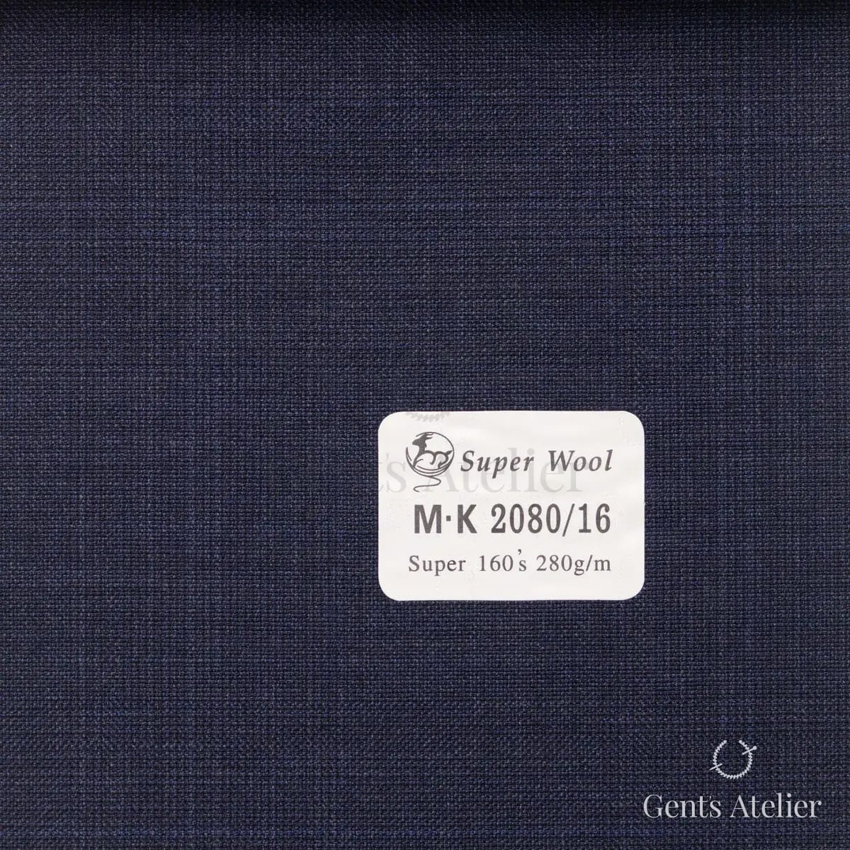 Образец ткани Gent's Colors M·K2080/16 с этикеткой, тёмно-синий