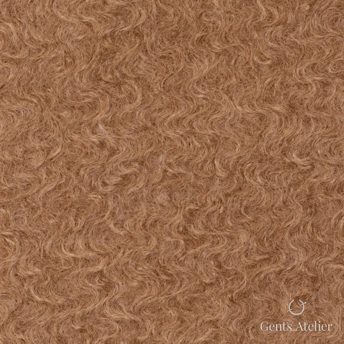 Пальто из Coatings TROC056 — тёплый карамельно-коричневый курчавый, 90% Полиэстер, 10% Шерсть