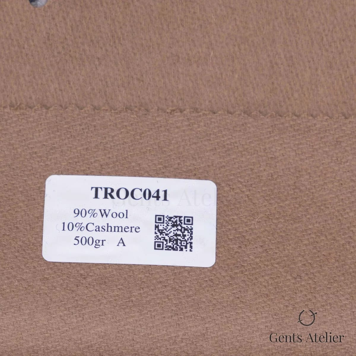 Образец ткани Coatings TROC041 с этикеткой, верблюжий коричневый