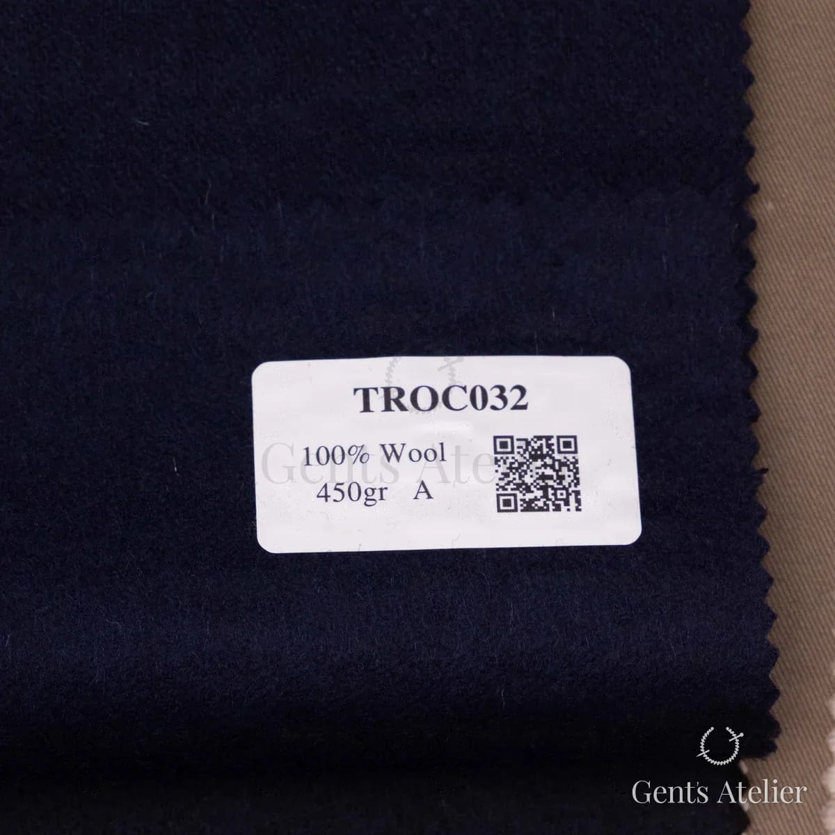 Образец ткани Coatings TROC032 с этикеткой, тёмно-синий, чернильный
