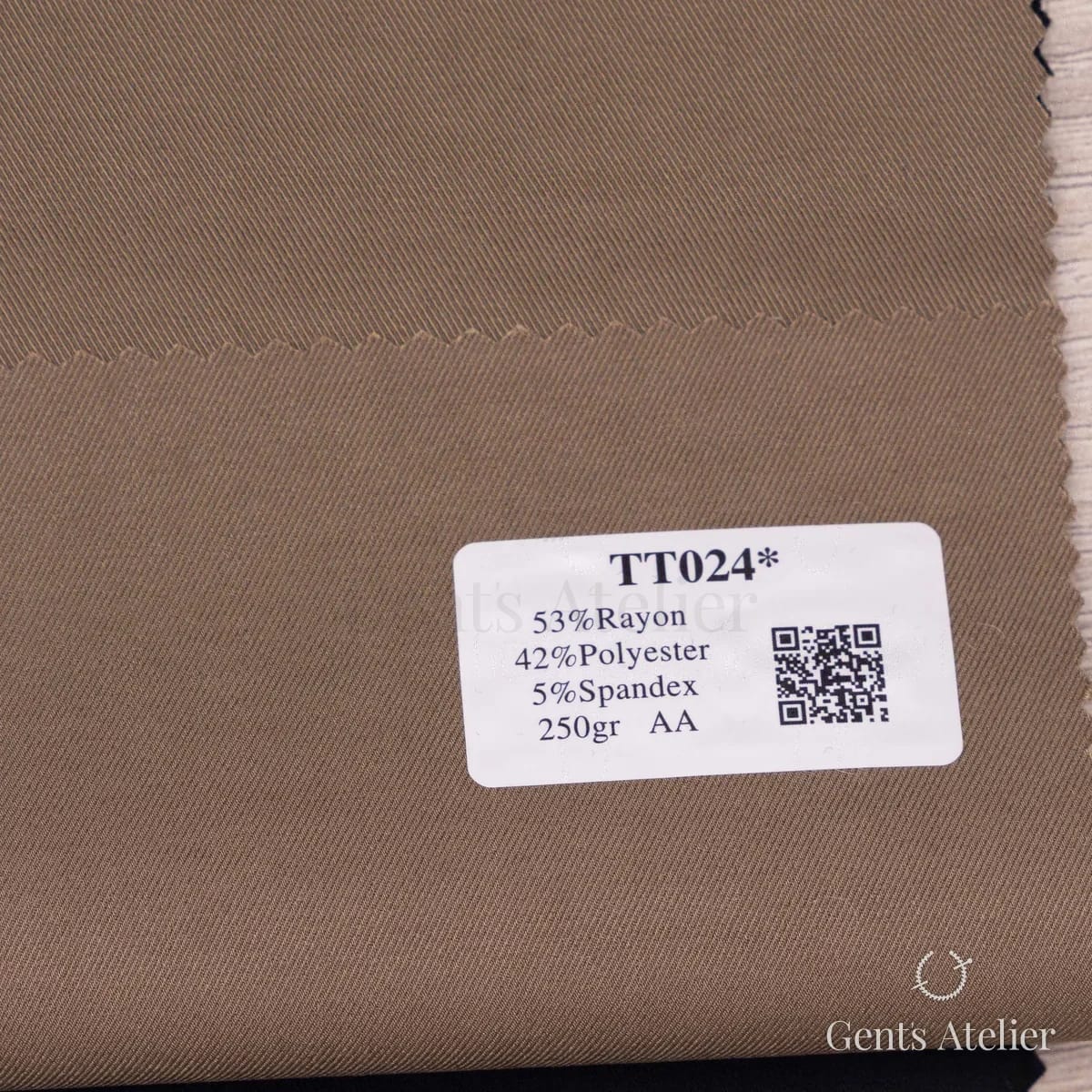 Образец ткани Coatings TT024 с этикеткой, коричневый кофейный