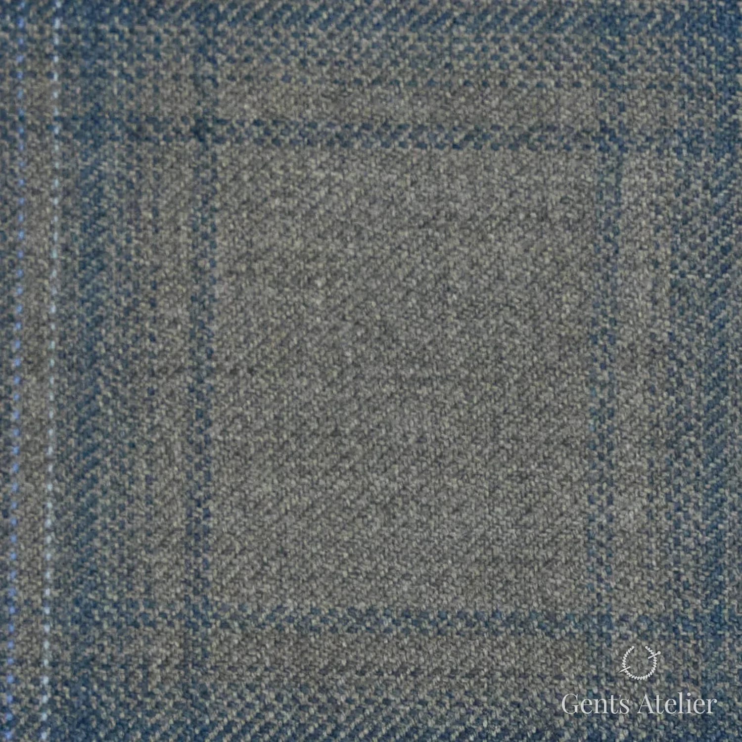Костюм из Reda TTR3608 — серо-голубая клетка, 100% Шерсть
