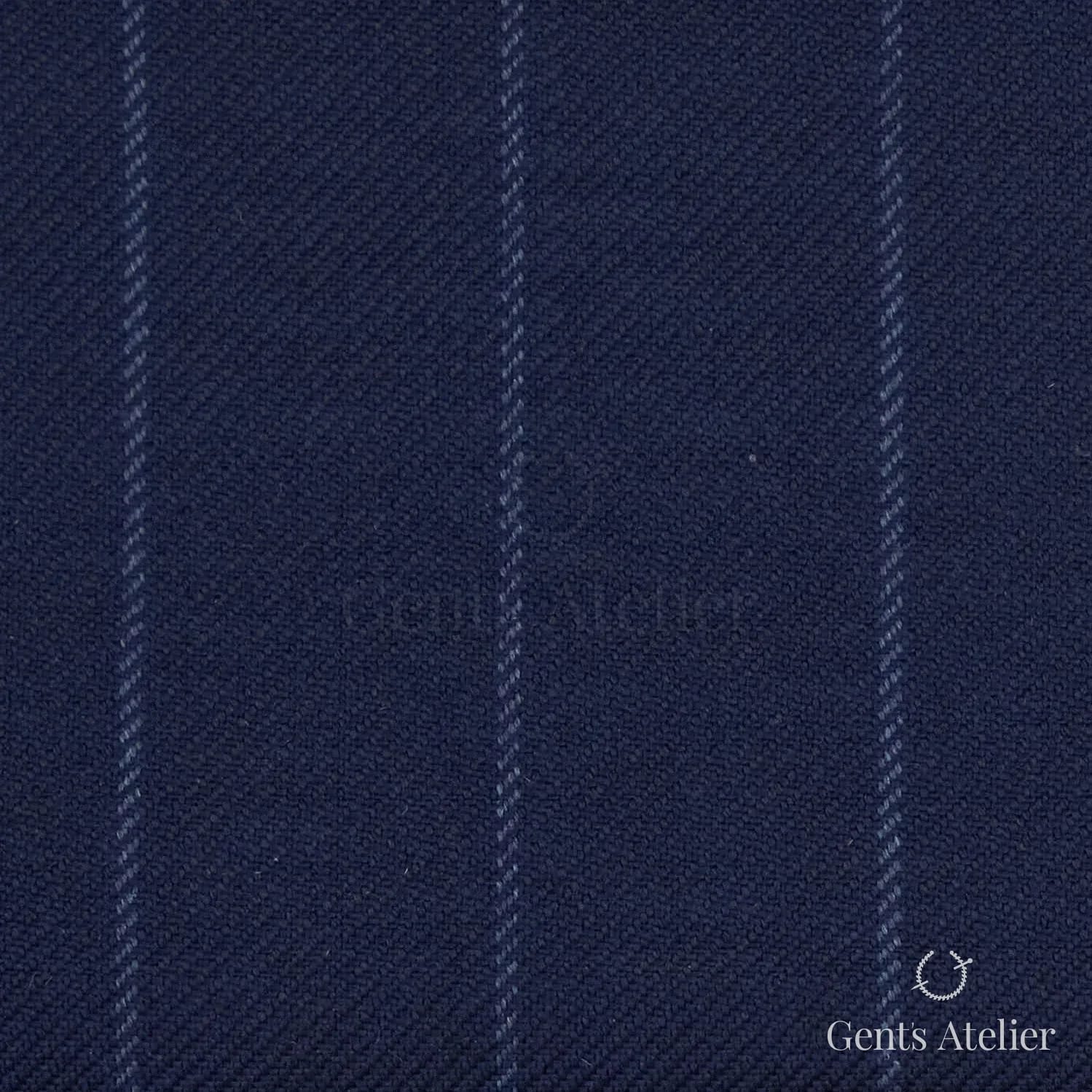 Костюм из Vitale Barberis Canonico TTV2131 — синий с меловой полоской, 100% Шерсть