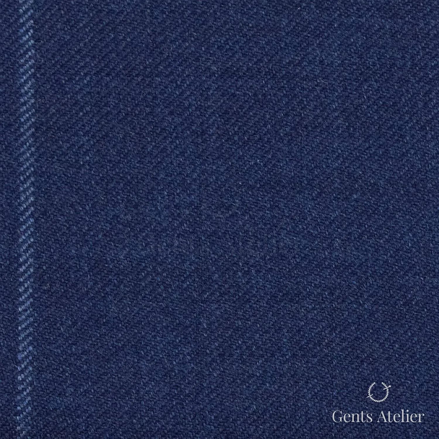 Костюм из Vitale Barberis Canonico TTV2135 — тёмно-синий виндоупейн, 100% Шерсть
