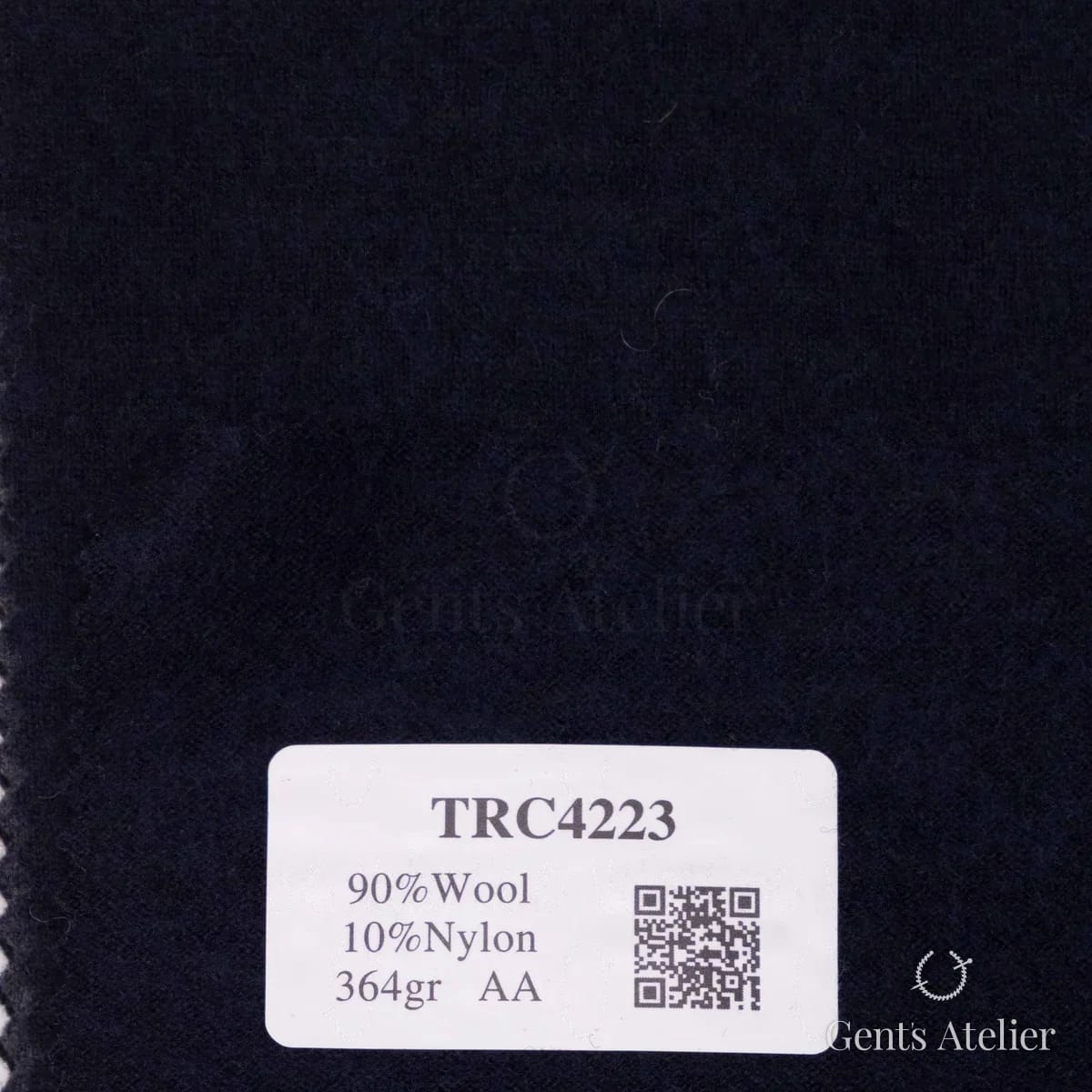 Образец ткани Soft Coats and Knits TRC4223 с этикеткой, тёмно-синий, почти чернильный