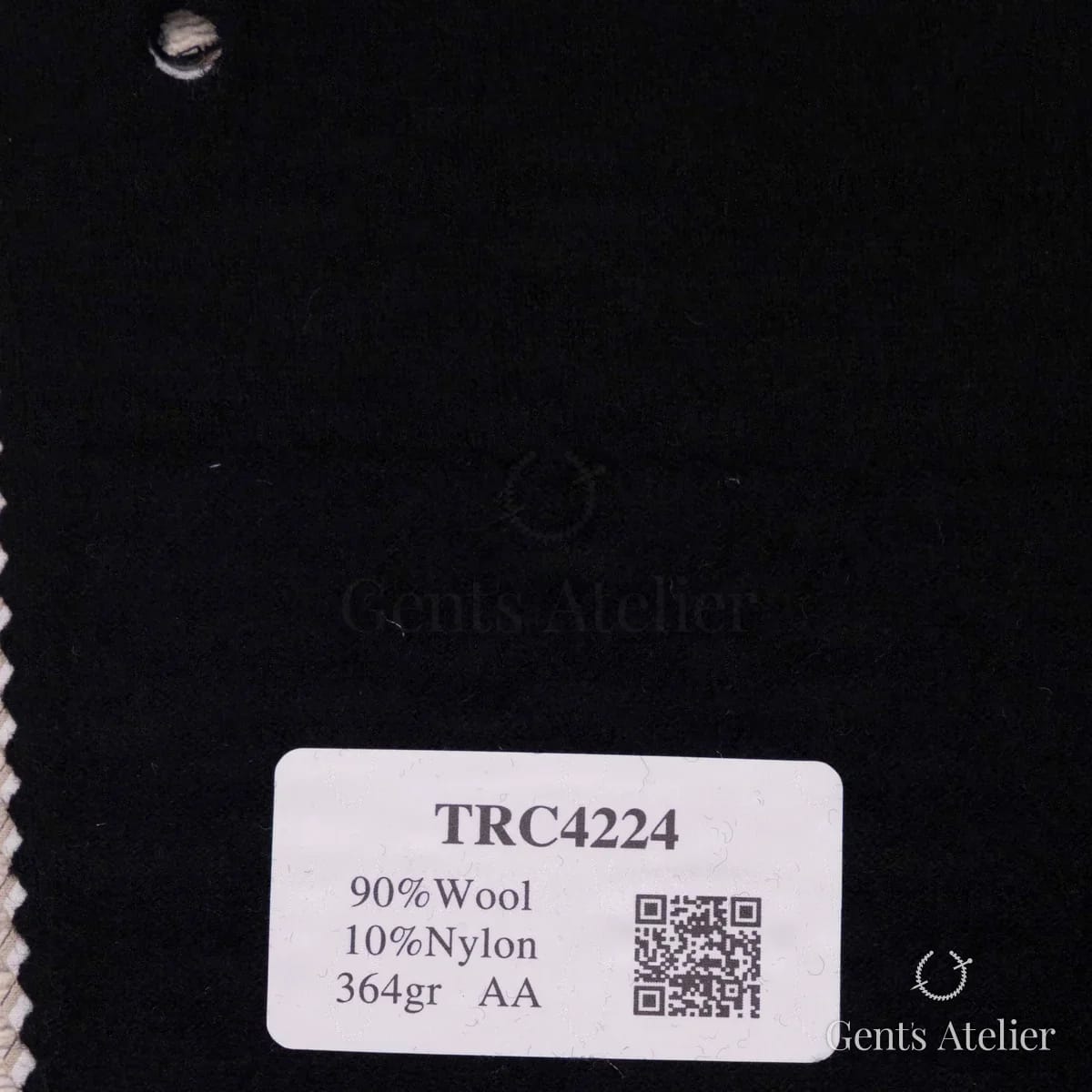 Образец ткани Soft Coats and Knits TRC4224 с этикеткой, чёрный