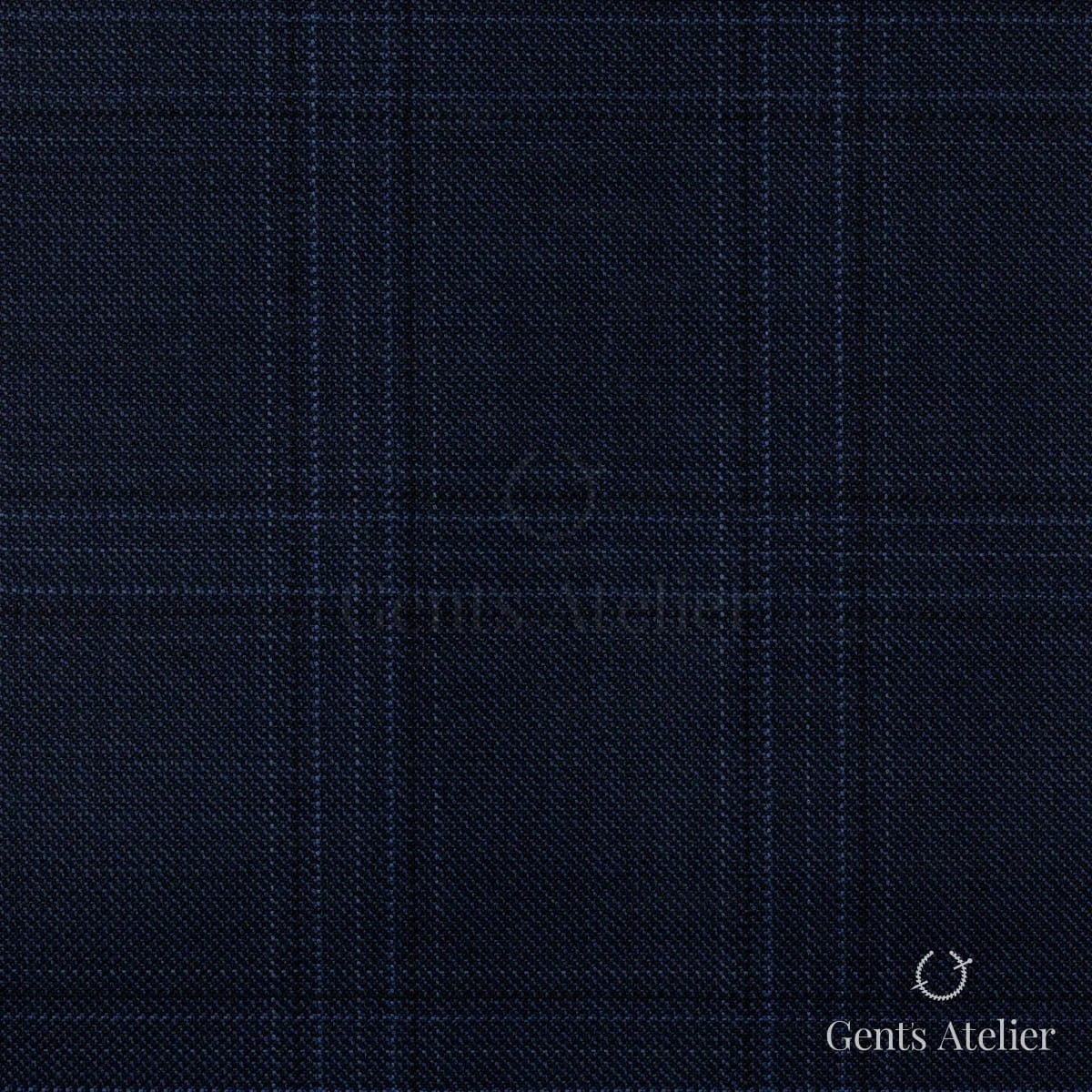 Костюм из Stylbiella 34791 — тёмно-синий в голубую клетку виндоупейн, 100%WO