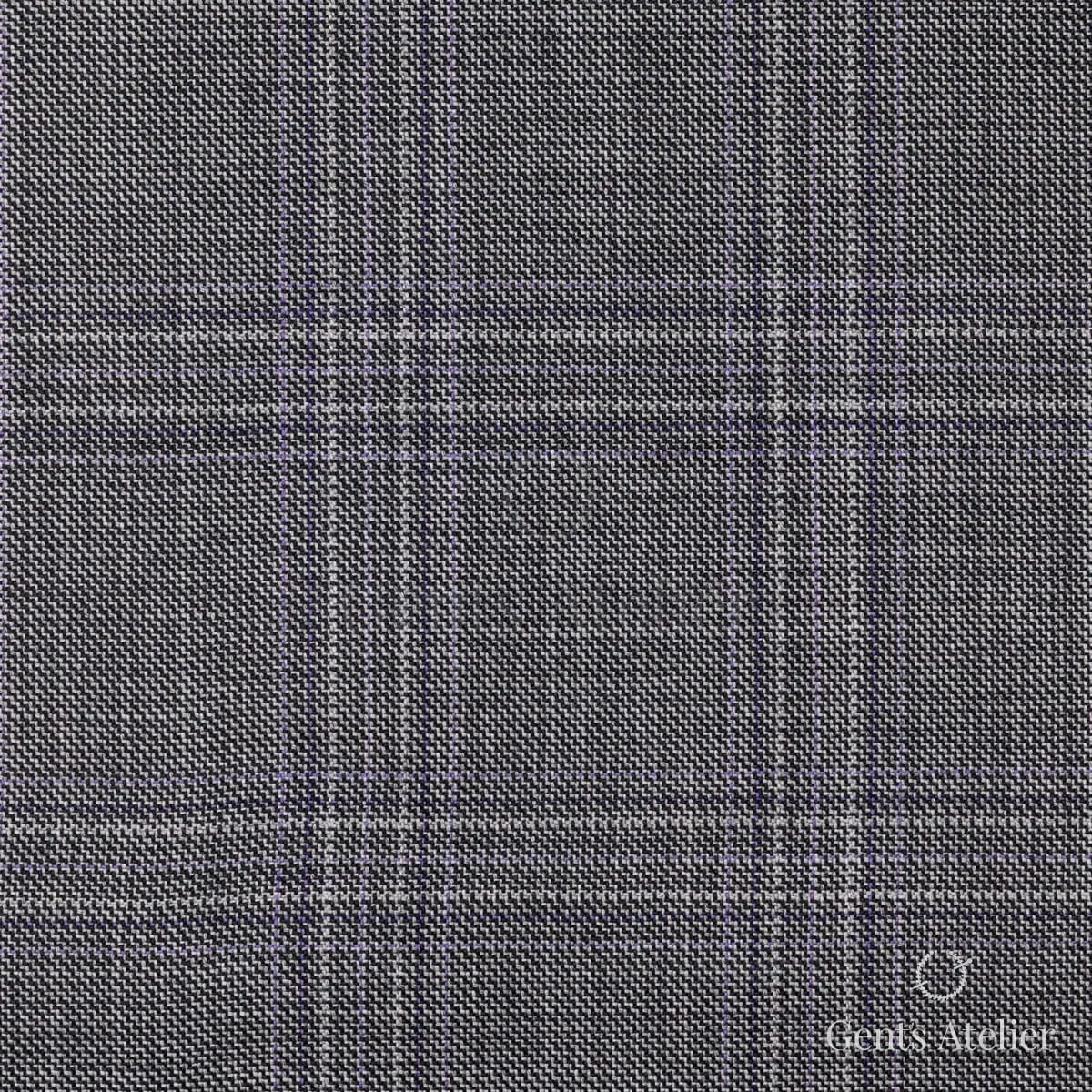 Костюм из Stylbiella 34792 — тёмно-серый в фиолетовую клетку виндоупейн, 100%WO