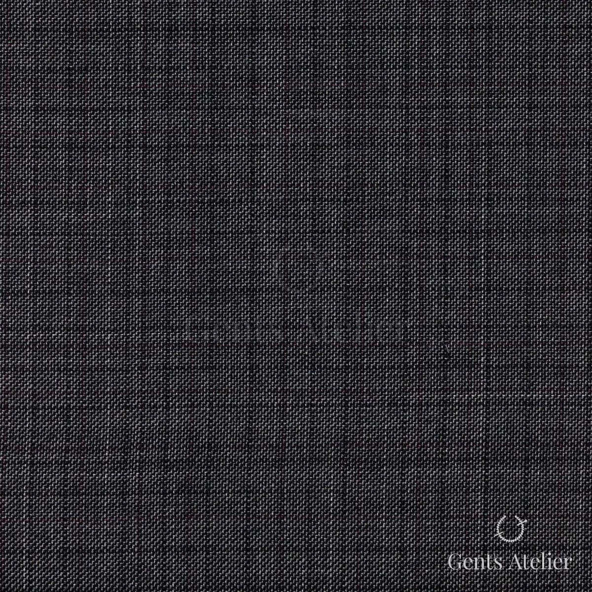 Костюм из Stylbiella 34798 — тёмно-серый с тонкой едва заметной бордовой полоской, 100%WO