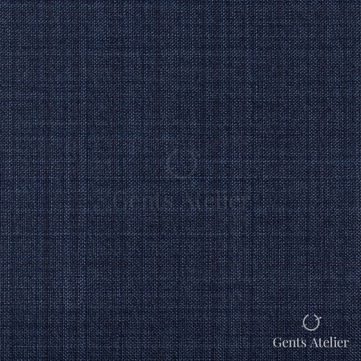 Костюм из Stylbiella 34799 — тёмно-синий в тонкую оконную клетку с рыжевато-коричневым проблеском, 100%WO