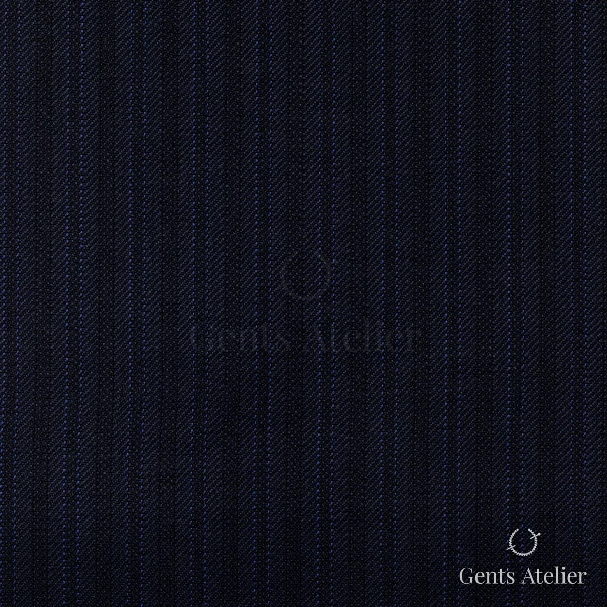 Костюм из Stylbiella 34802 — тёмно-синий, почти чёрный, с голубой полоской, 100%WO