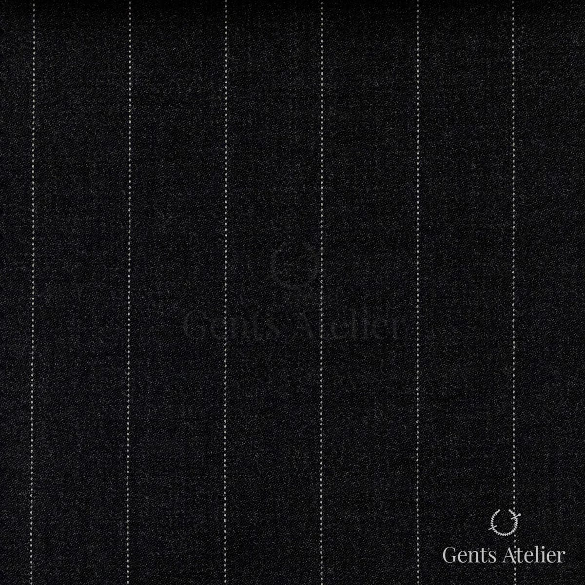 Костюм из Stylbiella 34813 — тёмно-синий, почти чёрный, в тонкую белую полоску, 100%WO