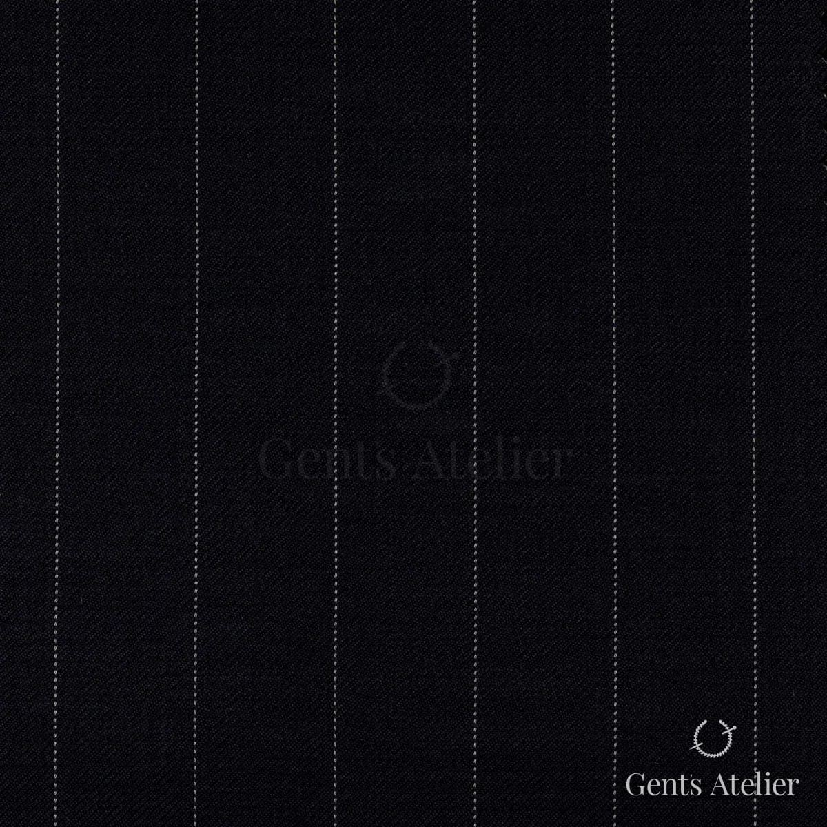 Костюм из Stylbiella 34814 — тёмно-синий, почти чёрный, в тонкую белую полоску, 100%WO