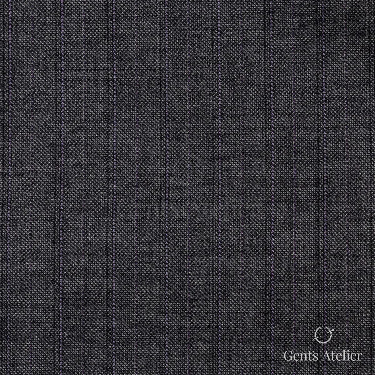 Костюм из Stylbiella 34818 — тёмно-серый в фиолетовую полоску, 100%WO