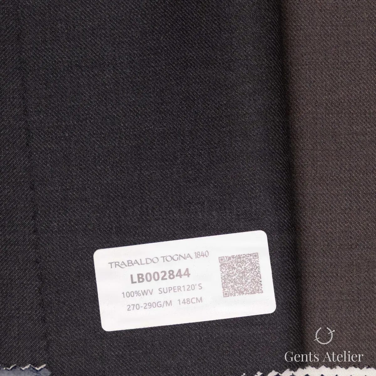 Образец ткани Trabaldo Togna LB002844 с этикеткой, угольный