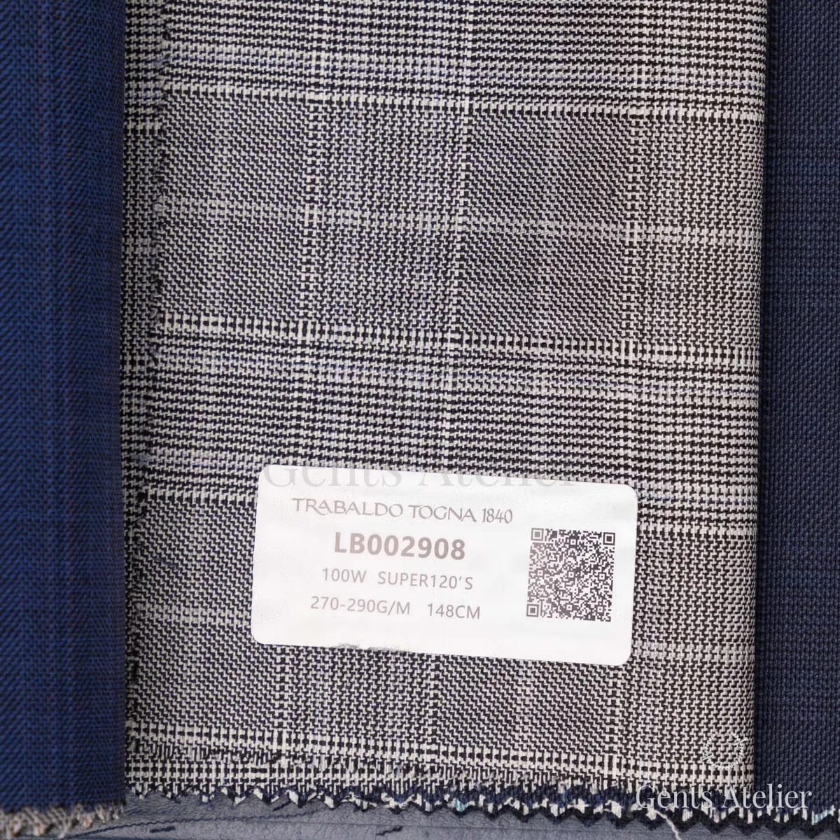 Образец ткани Trabaldo Togna LB002908 с этикеткой, серый