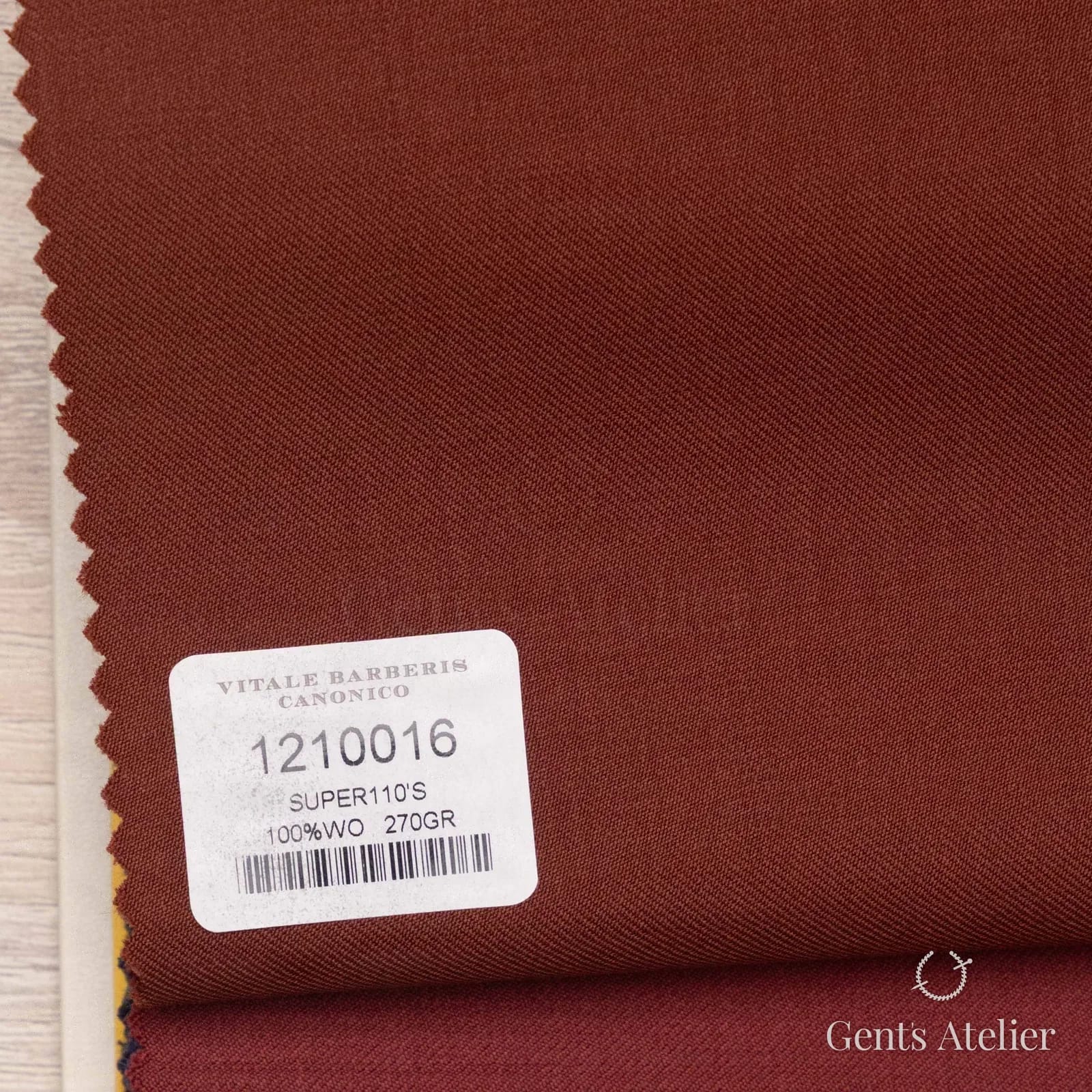 Образец ткани Vitale Barberis Canonico 1210016 с этикеткой, бордо