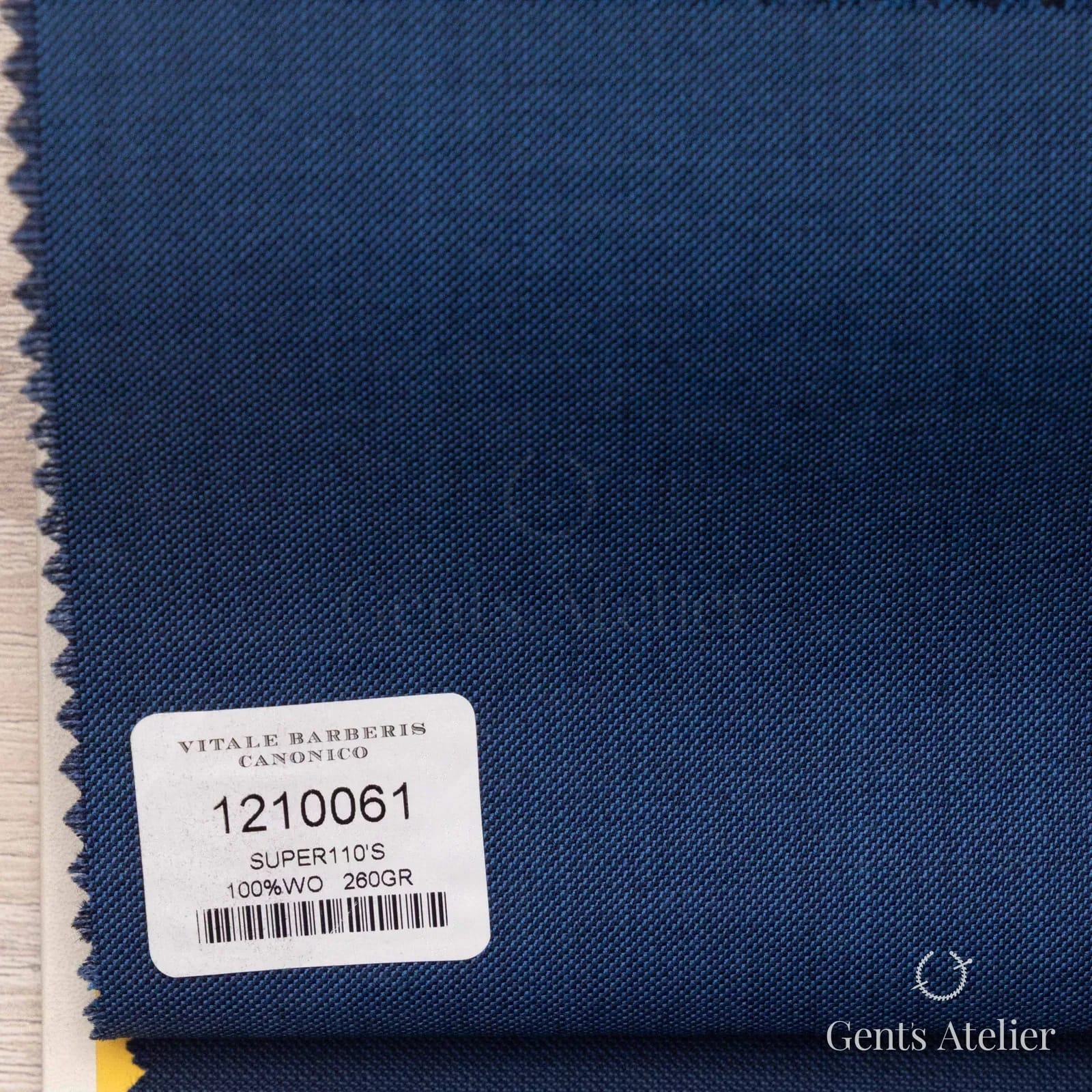 Образец ткани Vitale Barberis Canonico 1210061 с этикеткой, синий