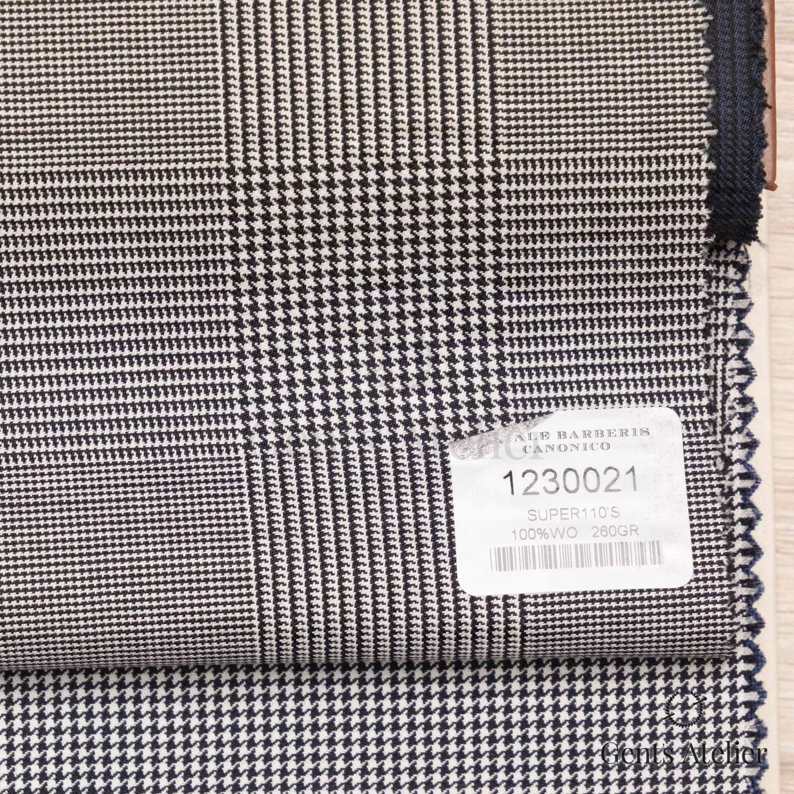 Образец ткани Vitale Barberis Canonico 1230021 с этикеткой, светло-серый