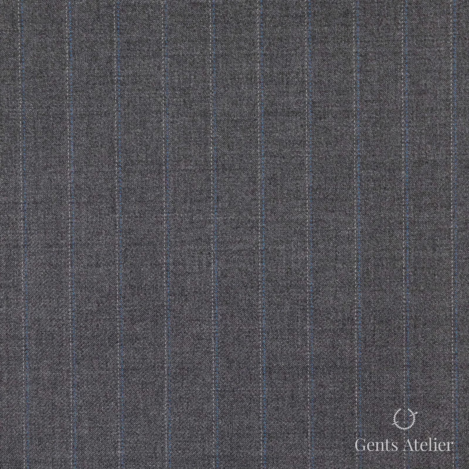 Костюм из Vitale Barberis Canonico 1230116 — серый с синей полосой, 100% Шерсть