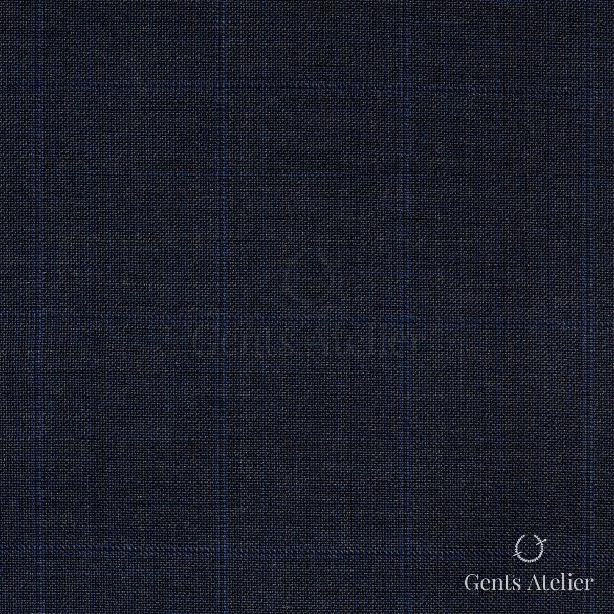 Костюм из Vitale Barberis Canonico 8016 — тёмно-синий в синюю клетку, 100% Шерсть