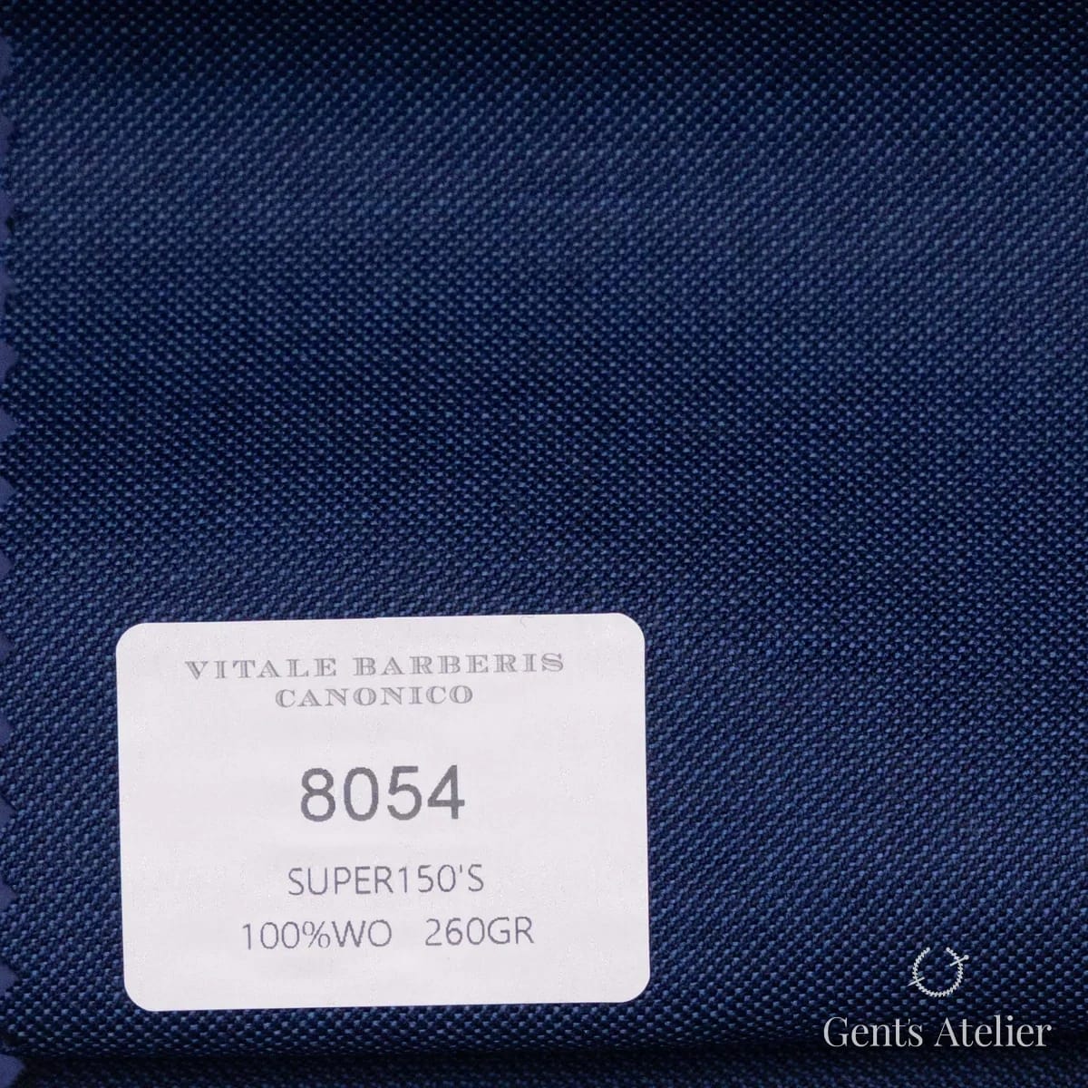 Образец ткани Vitale Barberis Canonico 8054 с этикеткой, синий
