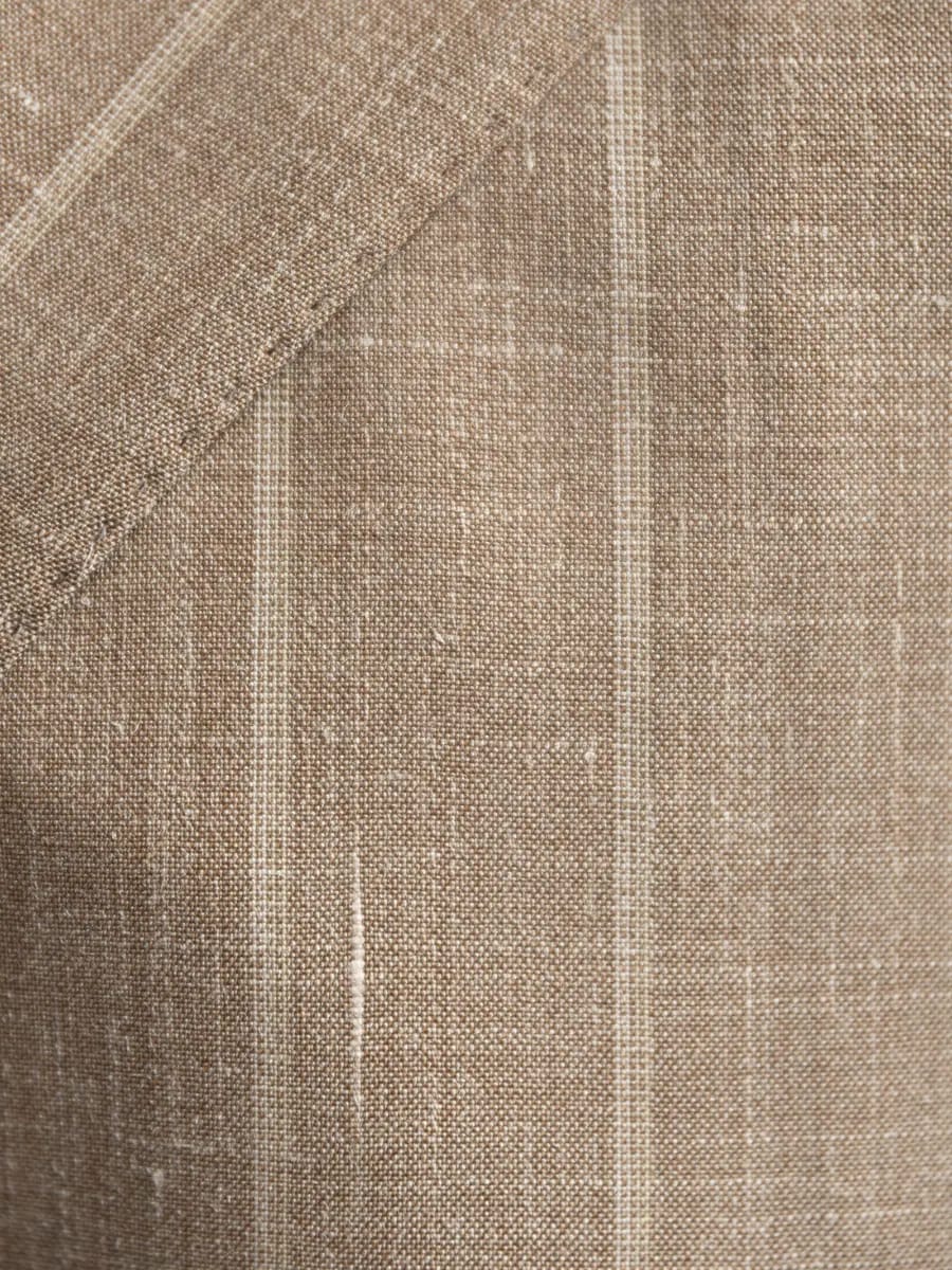 Двубортный костюм-двойка в цвете light brown - Фото 8