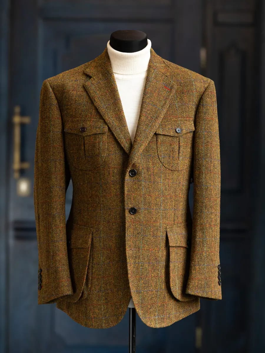 Зимний пиджак из твида Harris Tweed - Детали