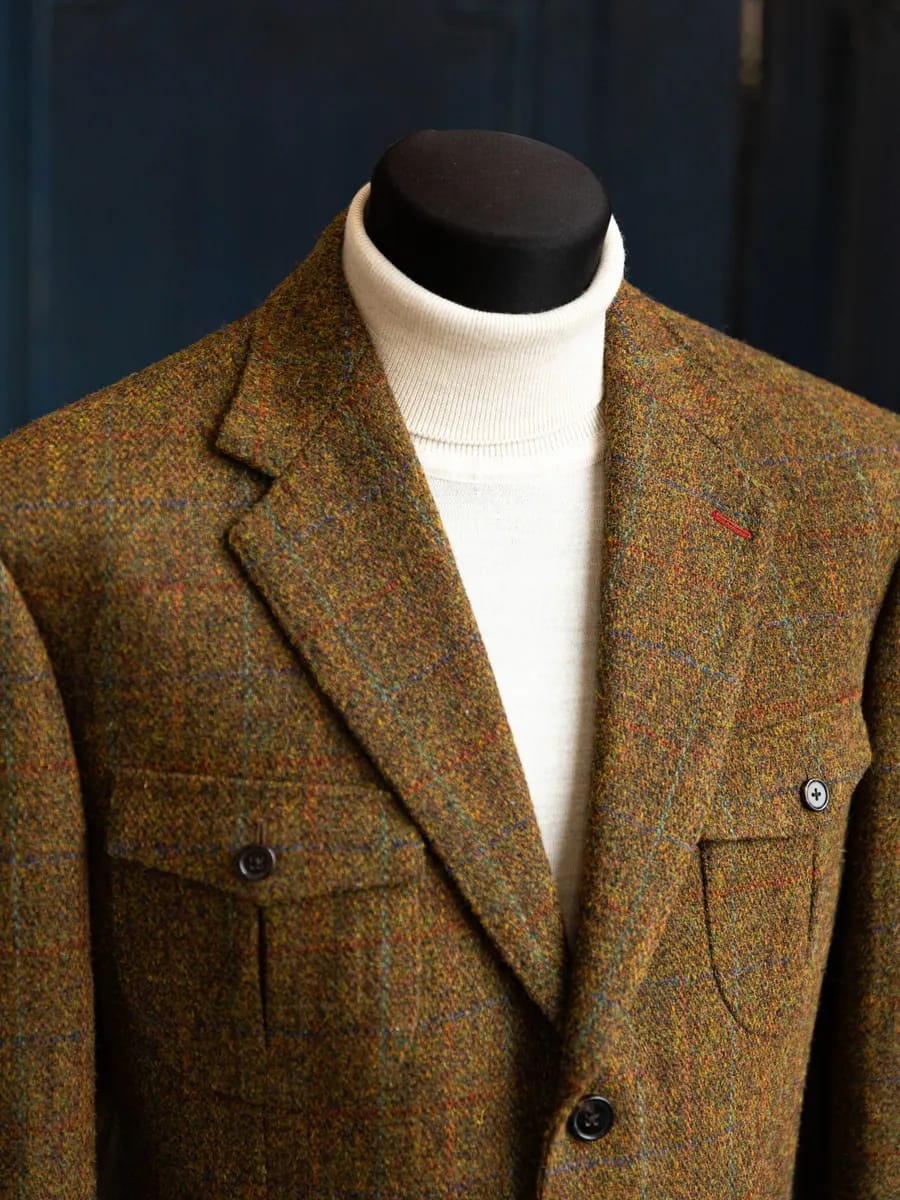 Зимний пиджак из твида Harris Tweed - Текстура