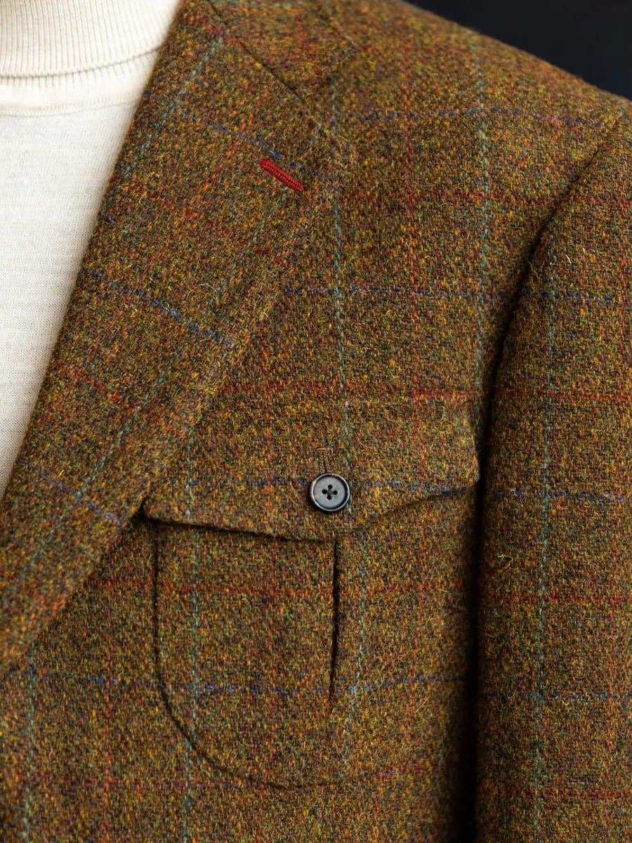 Зимний пиджак из твида Harris Tweed - Фото 6