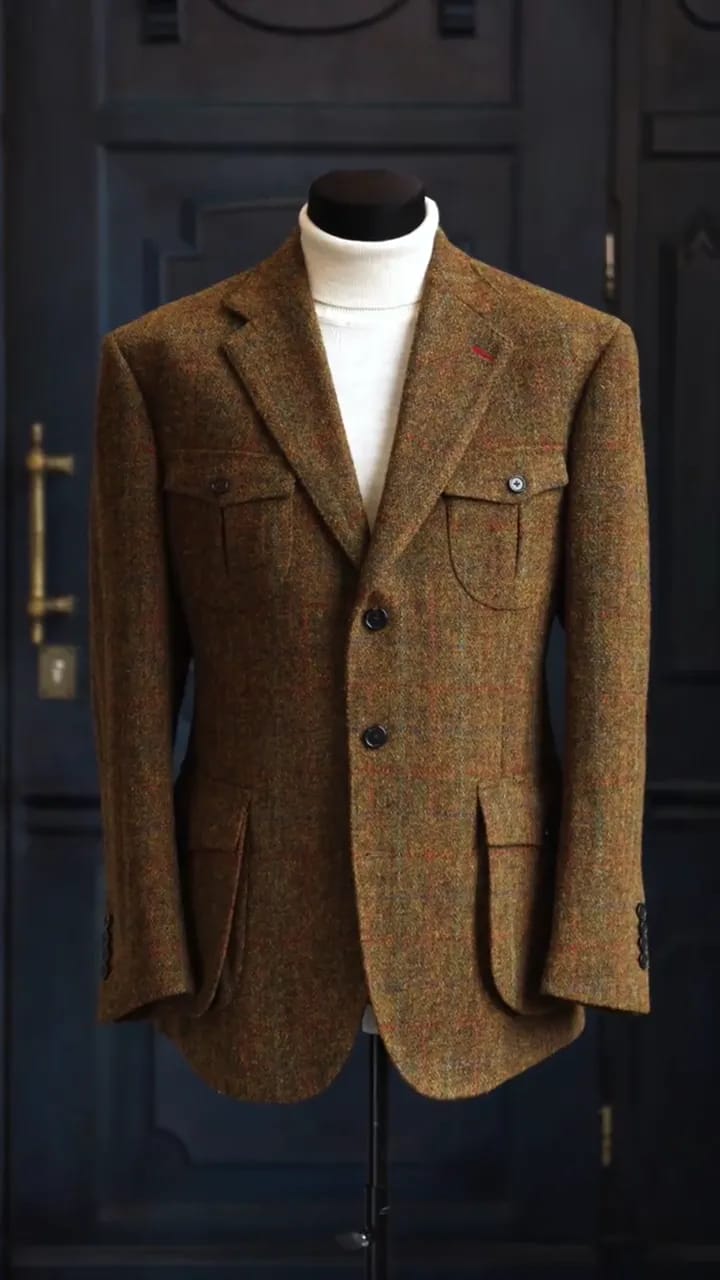 Зимний пиджак из твида Harris Tweed - видео
