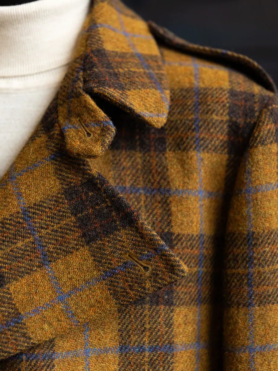 Двубортное пальто из твида Harris Tweed - Подклад