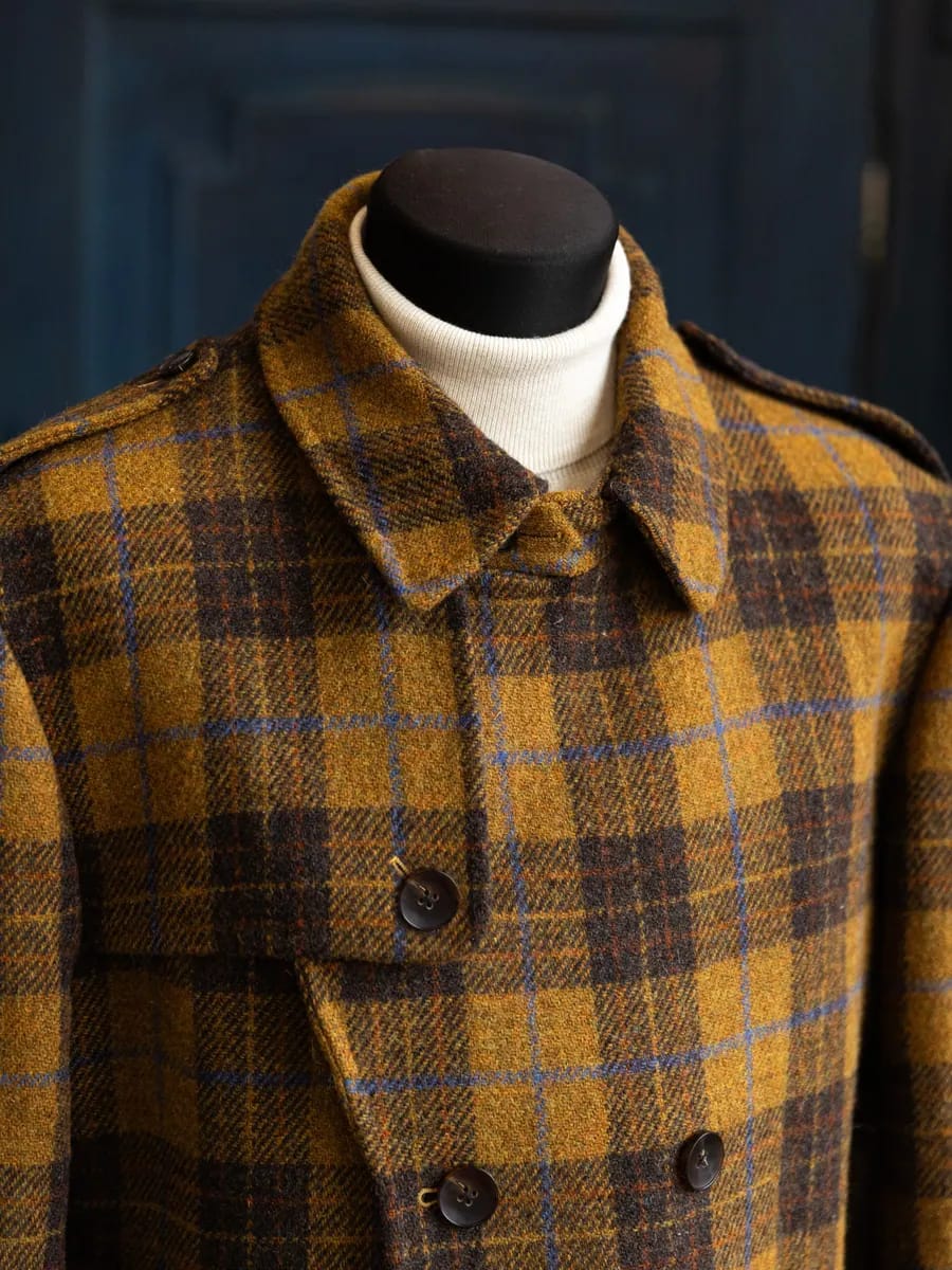 Двубортное пальто из твида Harris Tweed - Фото 8