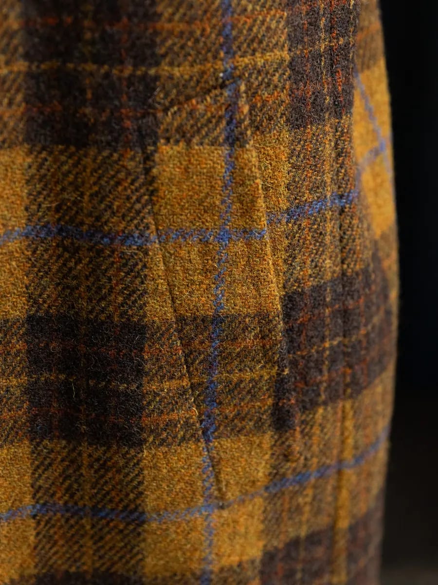 Двубортное пальто из твида Harris Tweed - фото 10
