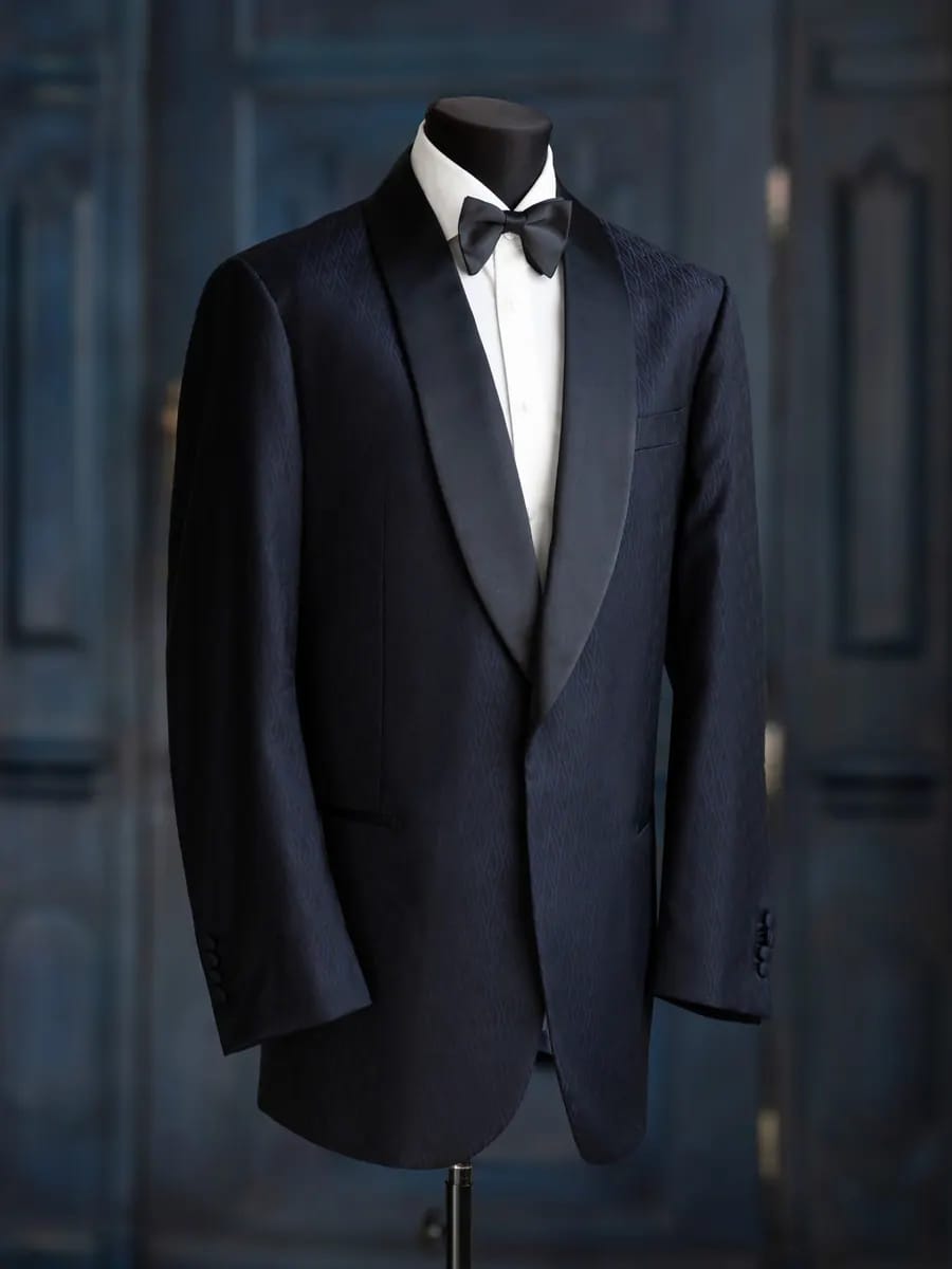 Смокинговый пиджак в цвете navy blue - Детали