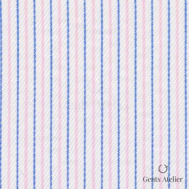 Сорочка из James Fabric 53219 002 — белый в розово-синюю полоску, 100% Хлопок