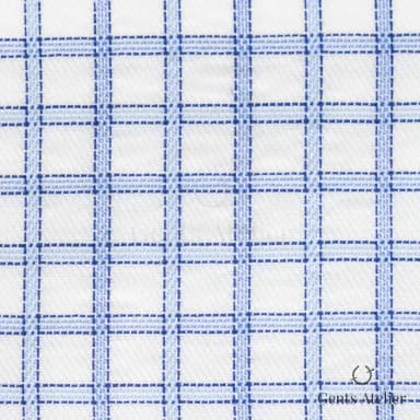 Сорочка из James Fabric 56222 003 — белый в мелкую синюю клетку (виндоупейн), 100% Хлопок