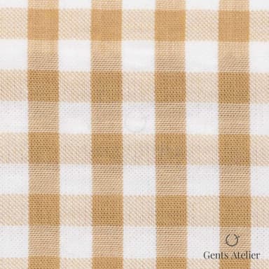 Сорочка из James Fabric 45161 006 — белый в бежевую клетку (гингем), 100% Хлопок