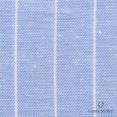 Сорочка из James Fabric 46163 002 — синий с белой полоской, 58% Хлопок, 28% Лиоцелл, 14% Лён