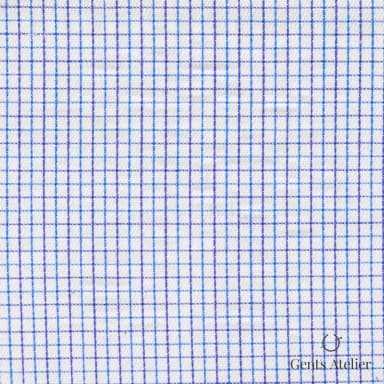 Сорочка из Geneva TSCL054 — Белый / Синий-фиолетовый, 100% хлопок