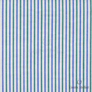 Сорочка из Geneva TSCL016 — Белый / Синий-Зелёный, 100% хлопок