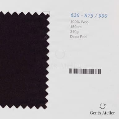 Костюмная ткань Marzoni 620 - 875 / 900 — Deep Red, однотонная, 100% шерсть