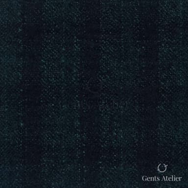 Костюмная ткань Marzoni 651 - 656 / 1200 — Тёмно-синий / Зелёный, меланж, 100% шерсть