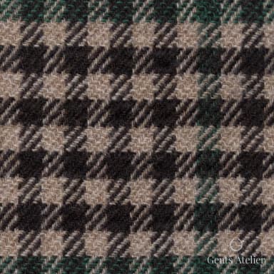 Костюмная ткань Marzoni 651 - 663 / 1200 — Коричневый / Зелёный, клетка, 90% шерсть, 10% кашемир