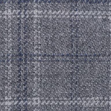 Костюмная ткань Marzoni 651 - 687 / 1500 — Серый / Белый, оконная клетка, 90% шерсть, 10% кашемир