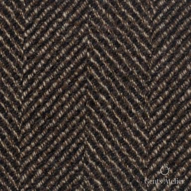 Костюмная ткань Marzoni 662 - 024 / 2200 — Коричневый, ёлочка, 90% шерсть, 10% кашемир